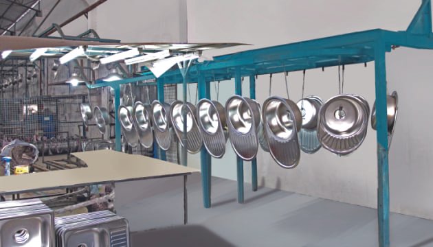 stainless steel kitchen sink surface coating