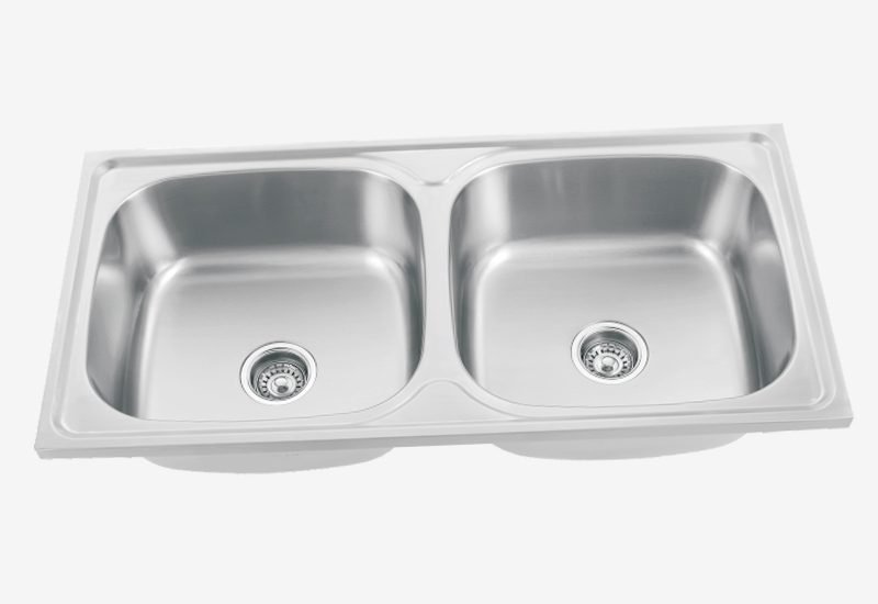large equal bowl sink