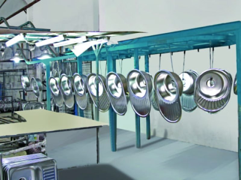 stainless steel kitchen sink surface coating